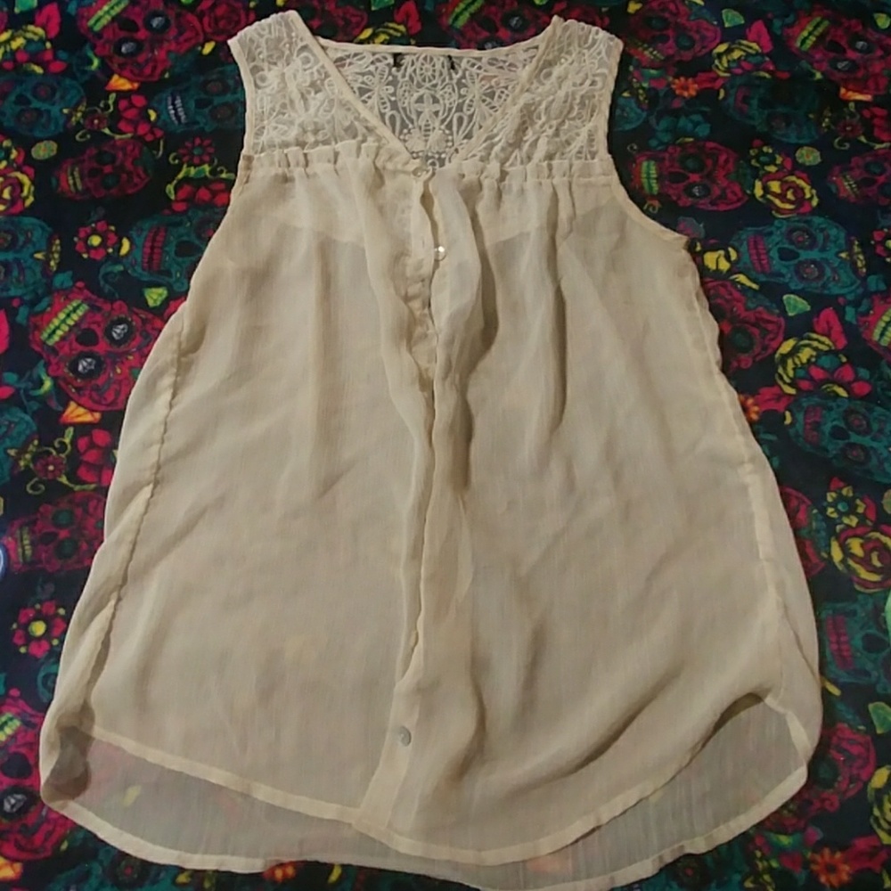 Sheer Cream Blouse